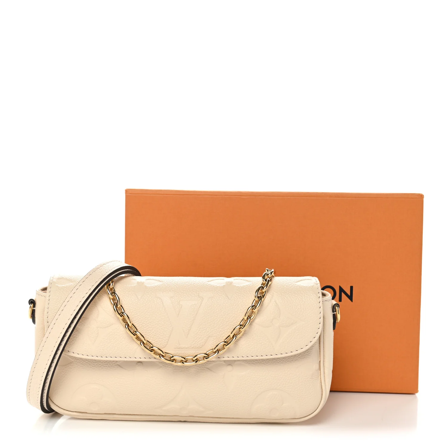 Empreinte Monogram Giant Ivy Wallet On Chain Cream