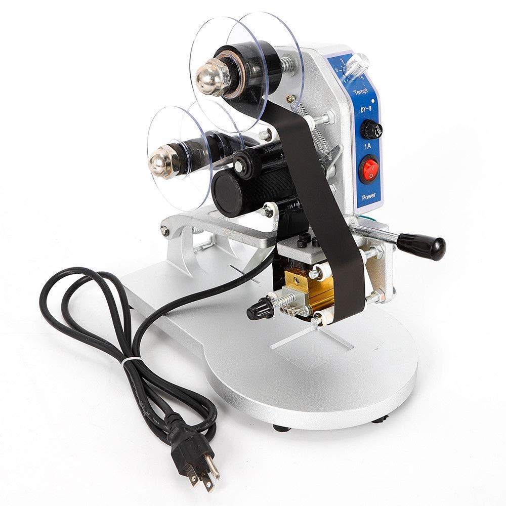 110V Ribbon Manual Hot Foil Stamping Printer Date Number Code Machine Print Tool Date Code Printer Date Marking Machine