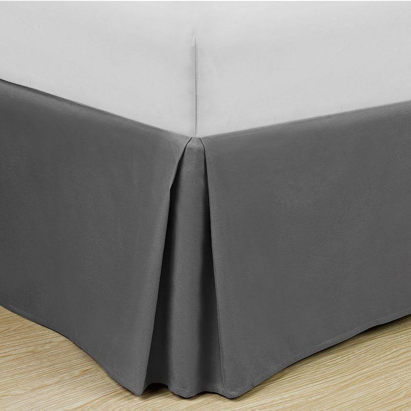 Swift Home Easy Fit Pleated Bedskirt, Size: Twin, Grey