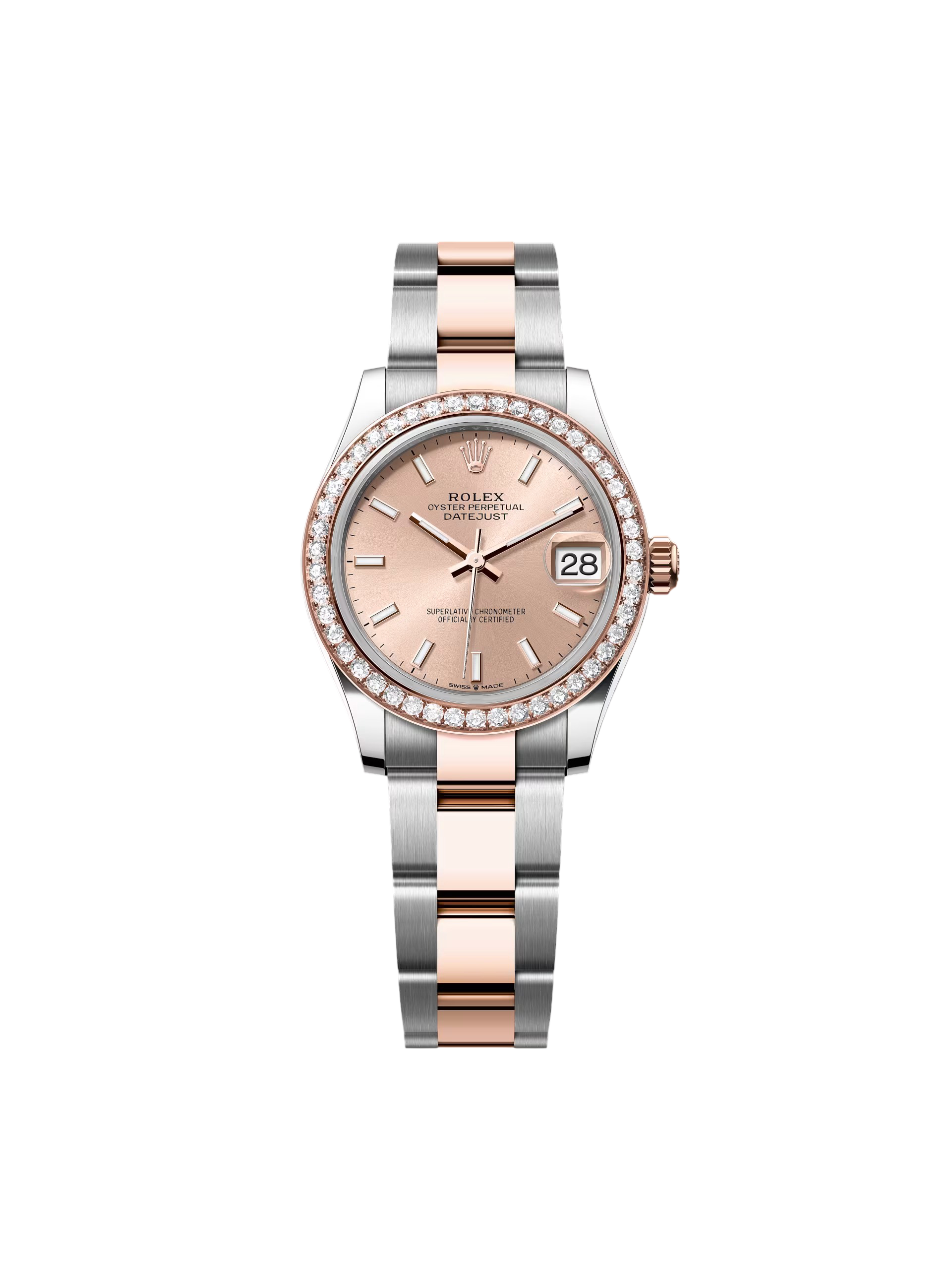 【Super Clone】RLX Datejust m278381-0009/0010 Rose Dial Diamond-Set Bezel 31mm