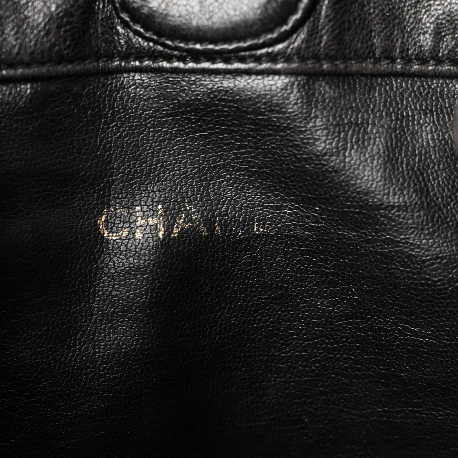 Lambskin CC Drawstring Backpack Black