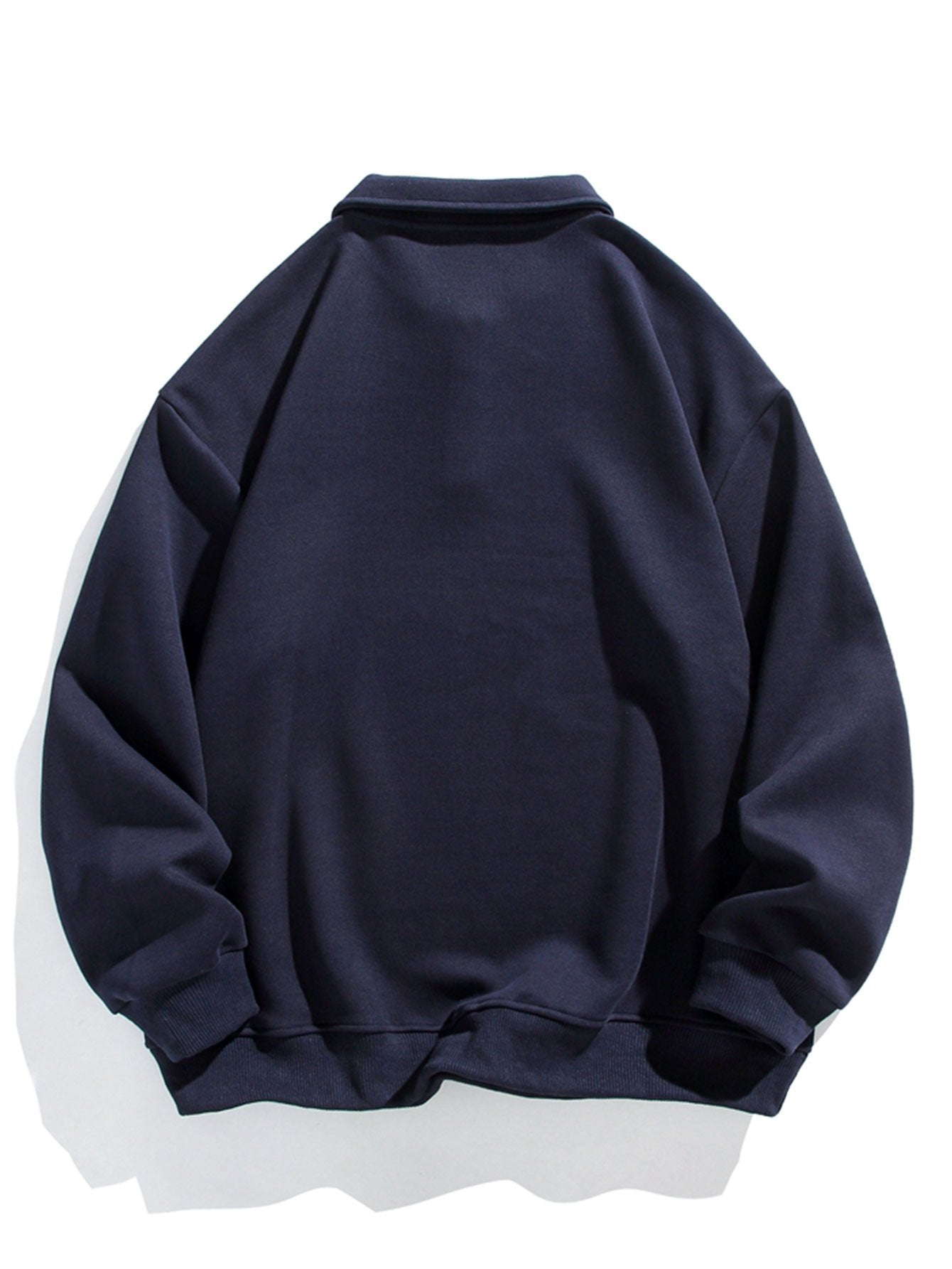 Sweat-shirt polo basique coupe décontractée