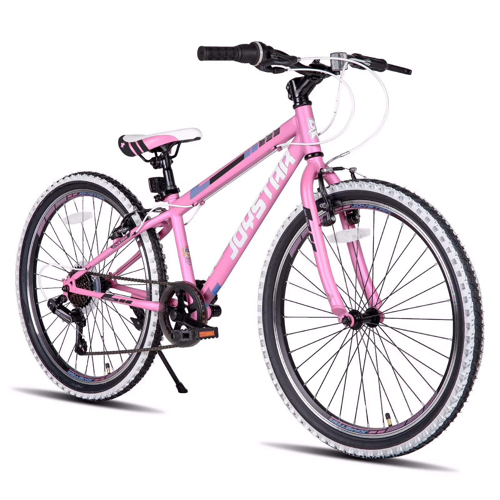 JOYSTAR Lubbock 20 24 Inch Kids Bike for Boys & Girls Ages 7-12 Years Hardtail Mountain Bike for Kids with 1-Speed/7-Speed Drivetrain, White Wall Knobby Tires, Kids' Bicycle