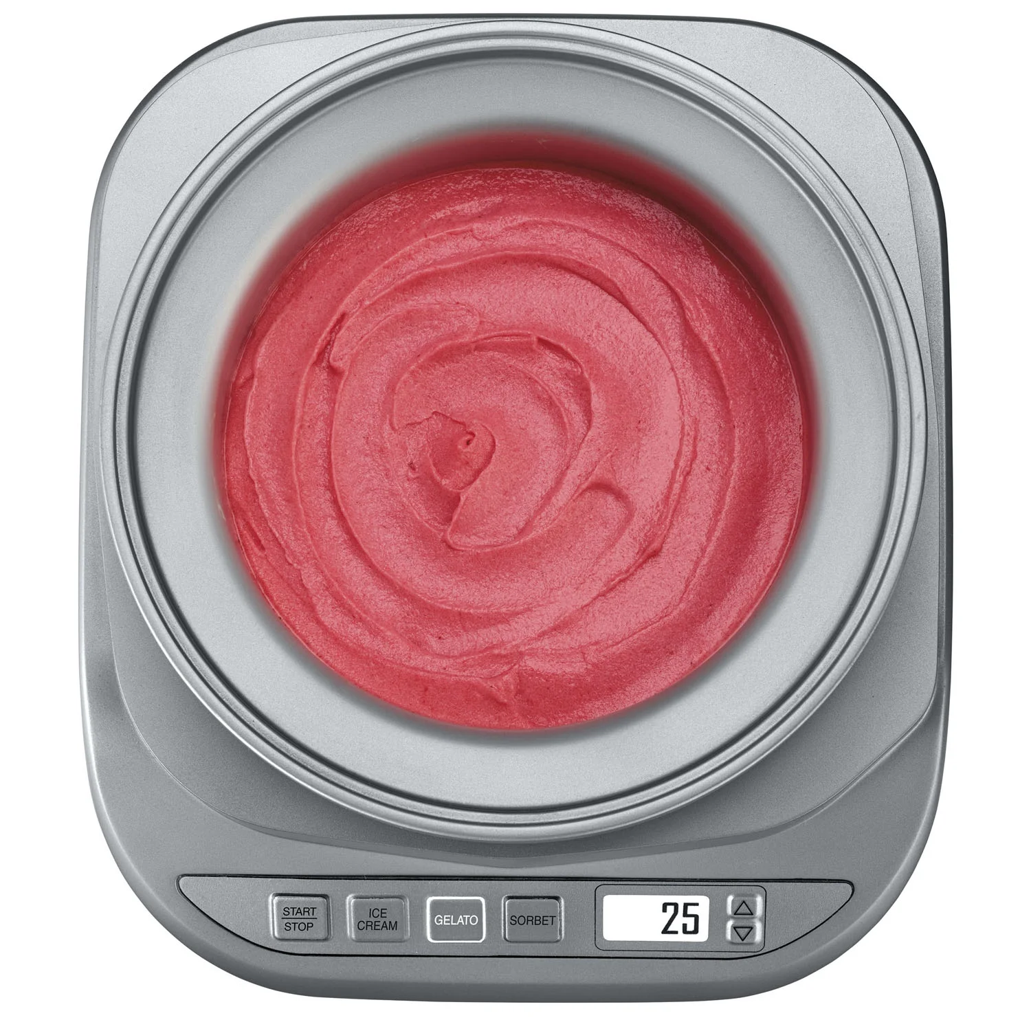 ICE-70 Electronic Ice Cream Maker, Brushed Chrome + Smart Stick Hand Blender - Image 4