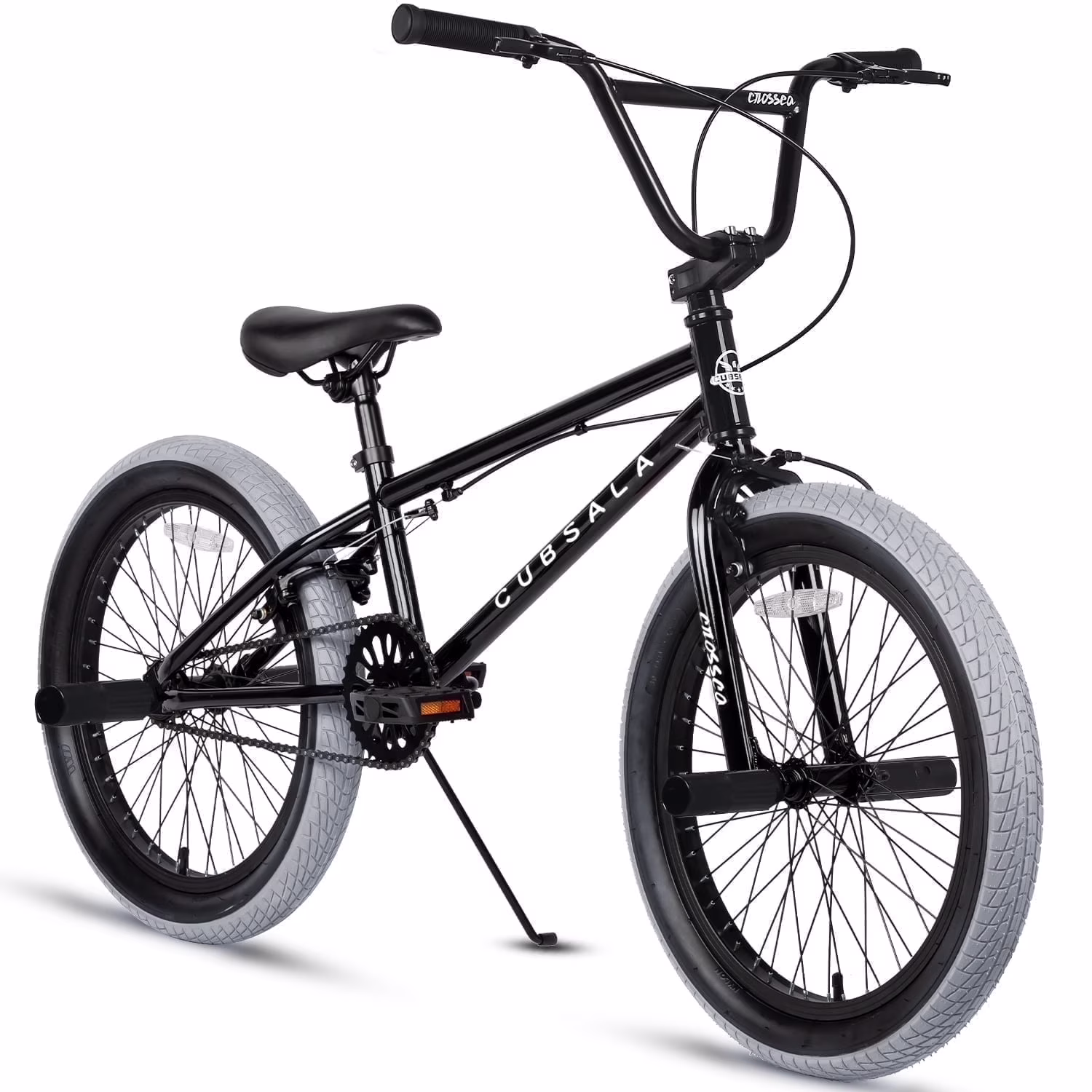 20 in Kids BMX Bike Freestylefor Age 6-14 Years Old Boys Girls with 4 Pegs,Black with Red Tires(Black with Red Tires(With Pegs)/20") - Image 7
