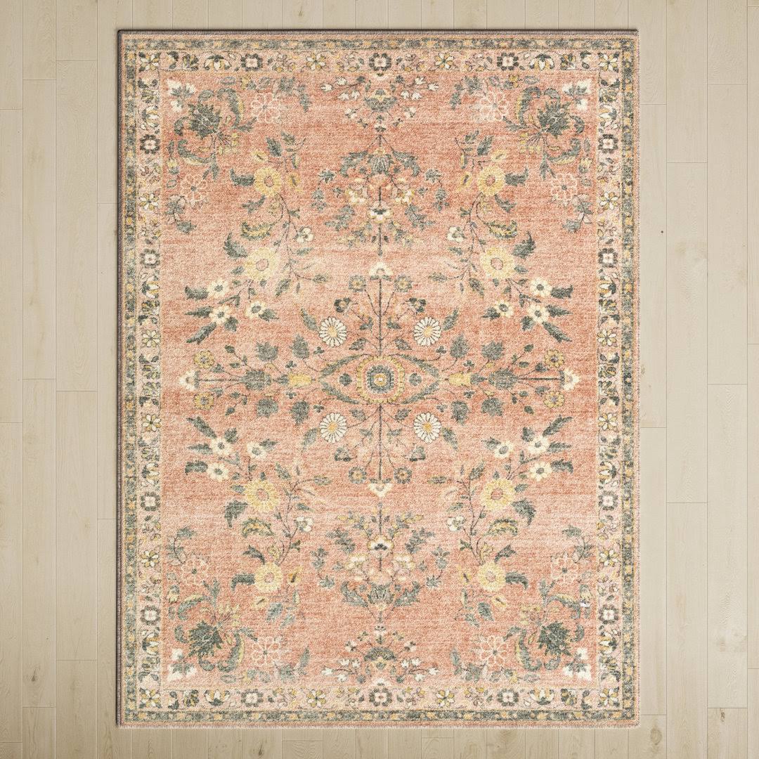 Berger Floral Area Rug Birch Lane Rug Size: Rectangle 7'6