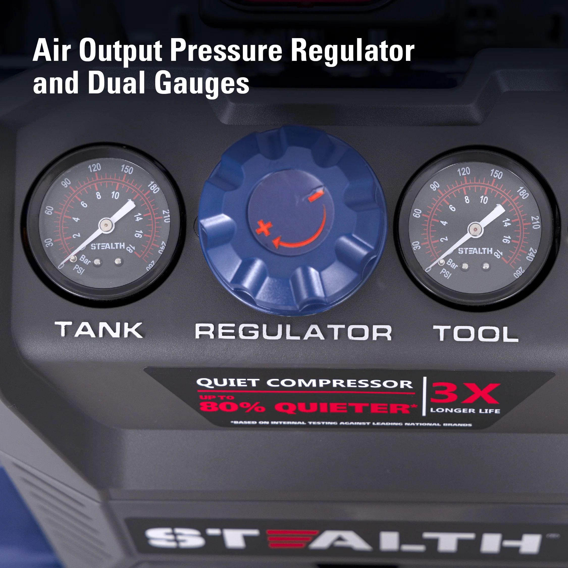 Ultra Quiet 4.5 Gallon 150 PSI Portable Electric Oil-Free Air Compressor, Professional Series - Image 7