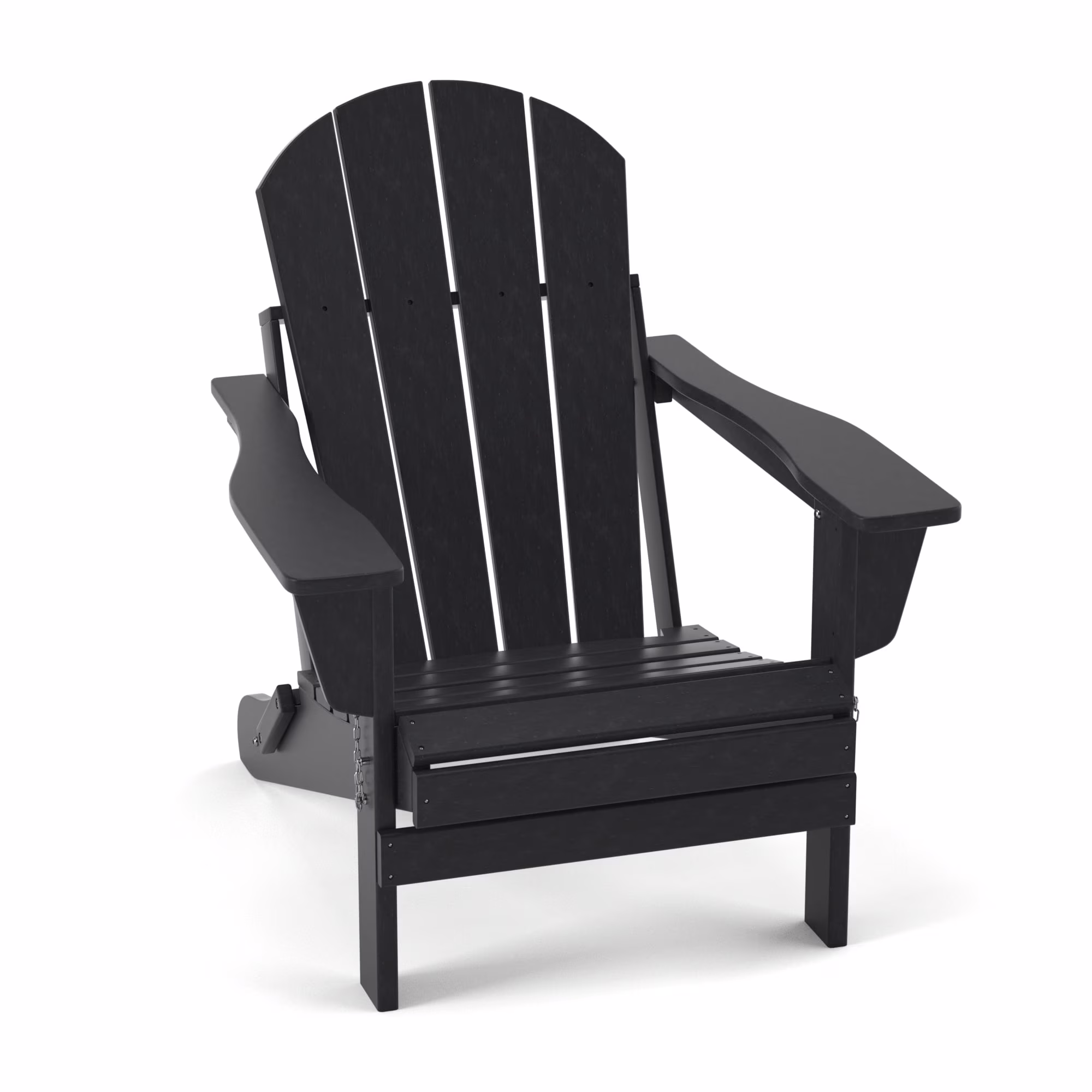 TORVA Folding Adirondack Chair, Fire Pit Chair,Patio Outdoor Chairs All-Weather Proof HDPE Resin for BBQ Beach Deck Garden Lawn Backyard, Black