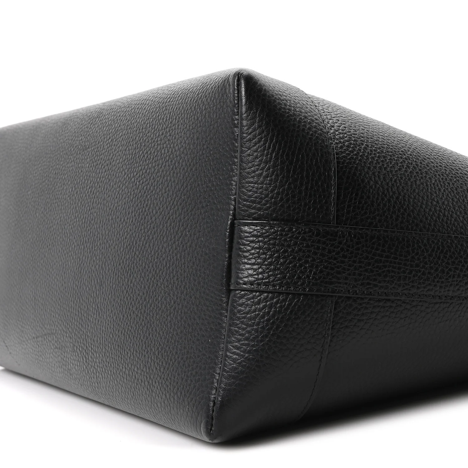 Grainy Calfskin Medium London Tote Bag Black