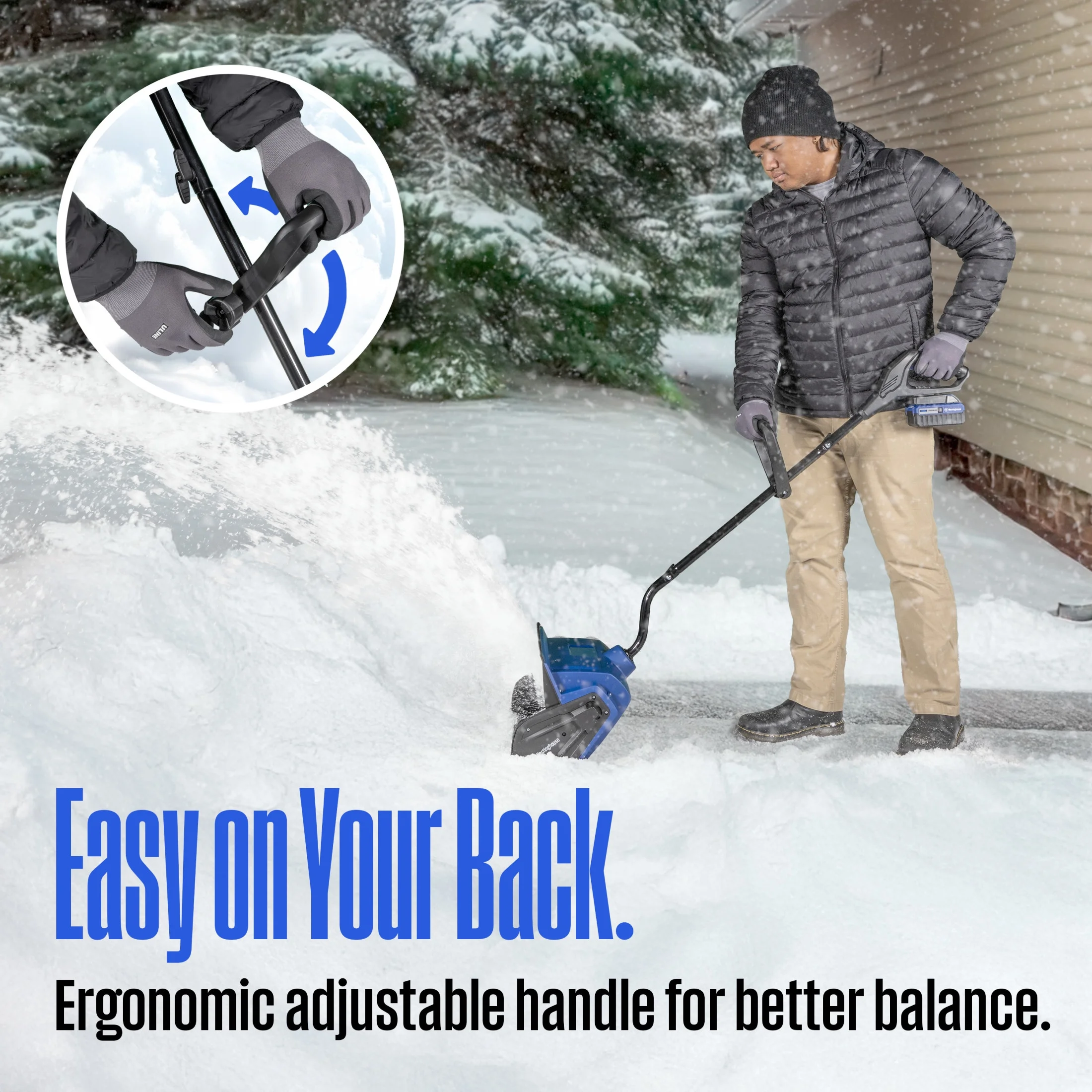 WSnow13ST 24V Cordless Snow Shovel 13 Inch Tool Only, Electric Snow Shovel with 20ft Throwing Distance, plows 300lbs/min (24V Battery Charger Sold Separately) Image 6