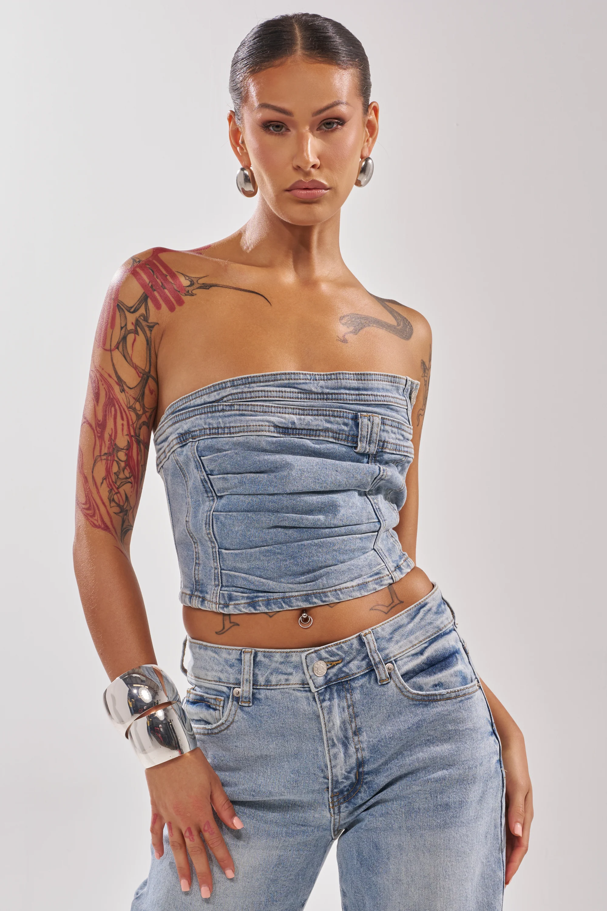ON YOUR MIND DENIM CORSET - Akira Store
