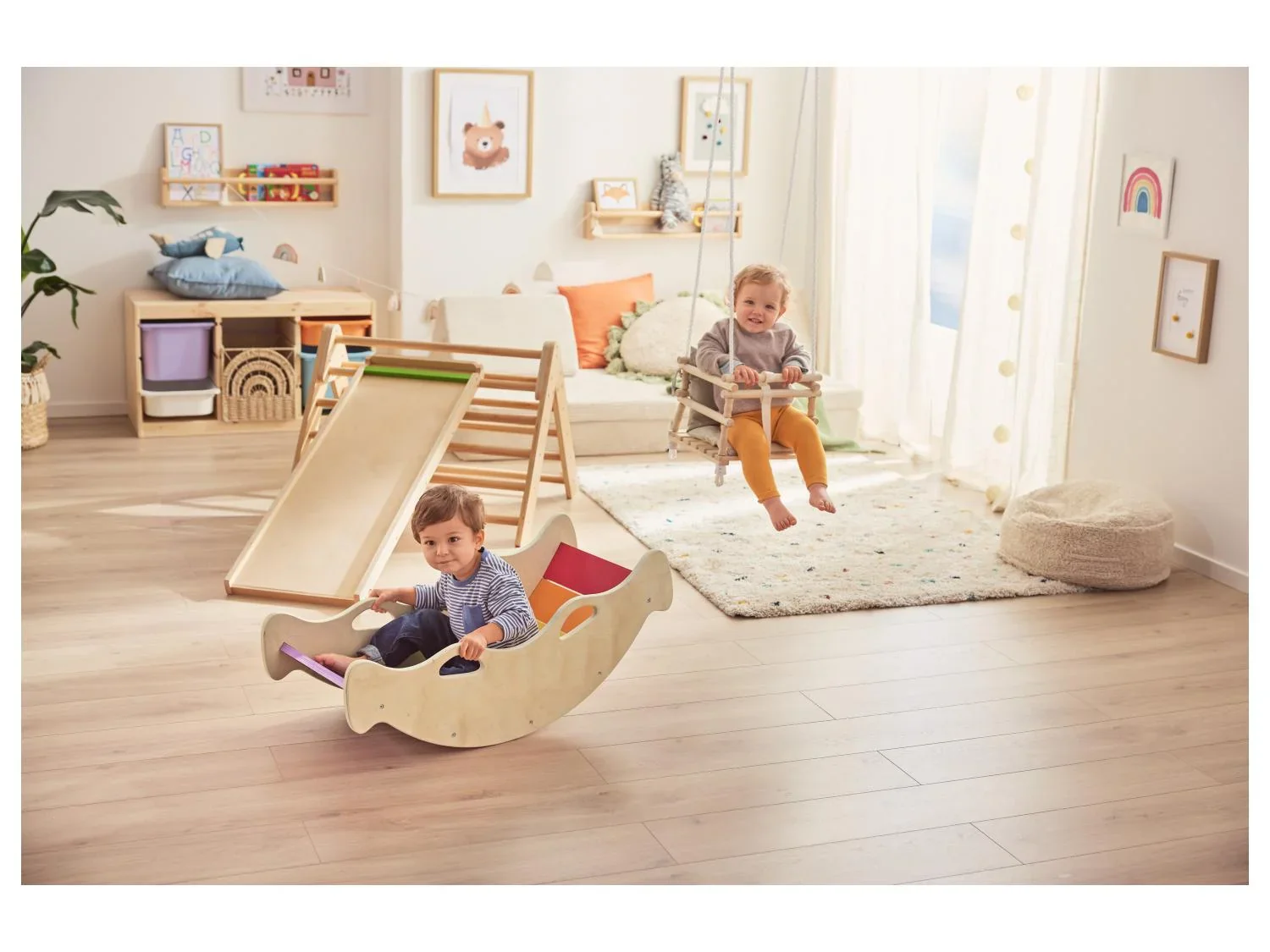 lupilu Balanoire en bois Premium pour bb