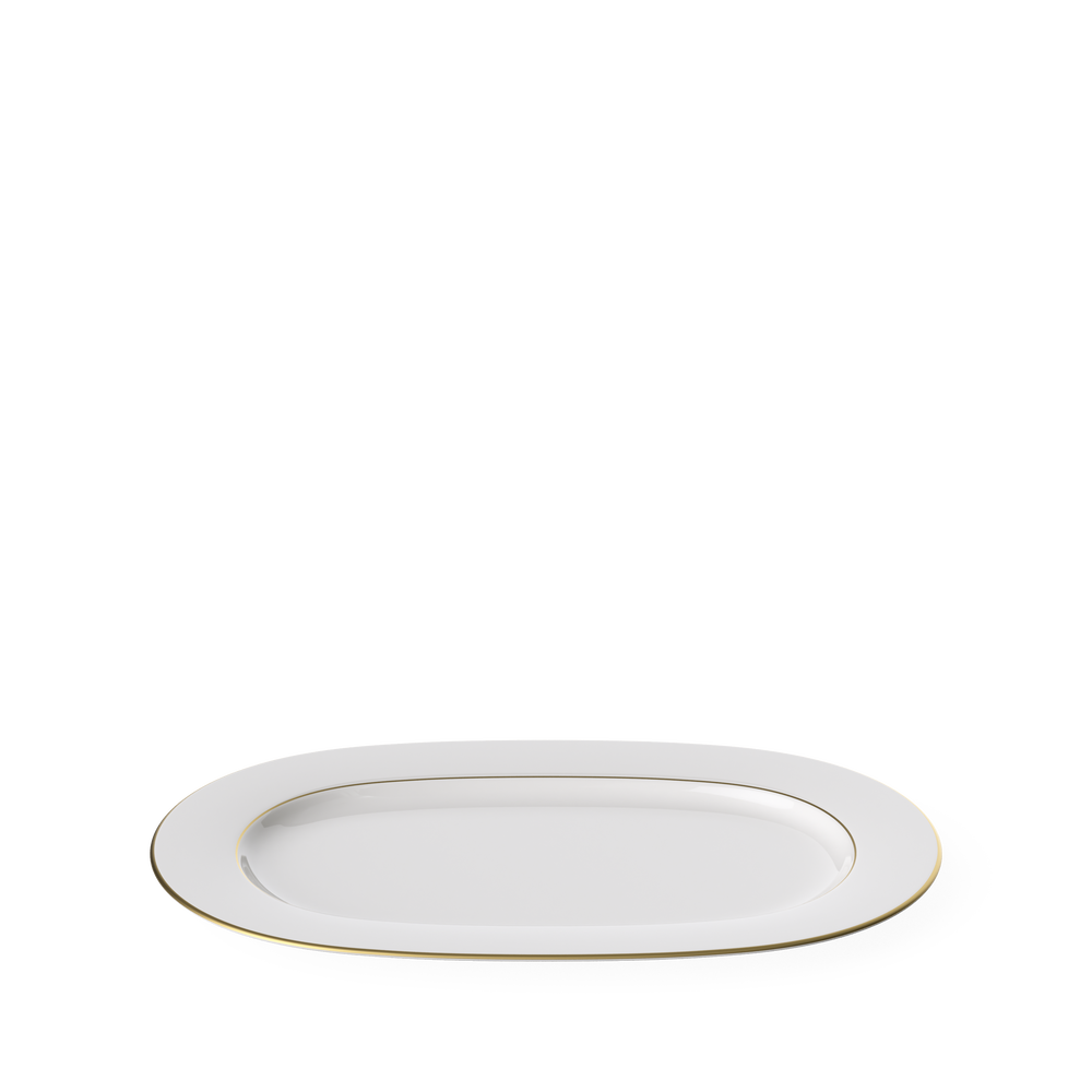 Anmut Serving Platter - White, 16.3'' x 11.3'', Premium Bone Porcelain