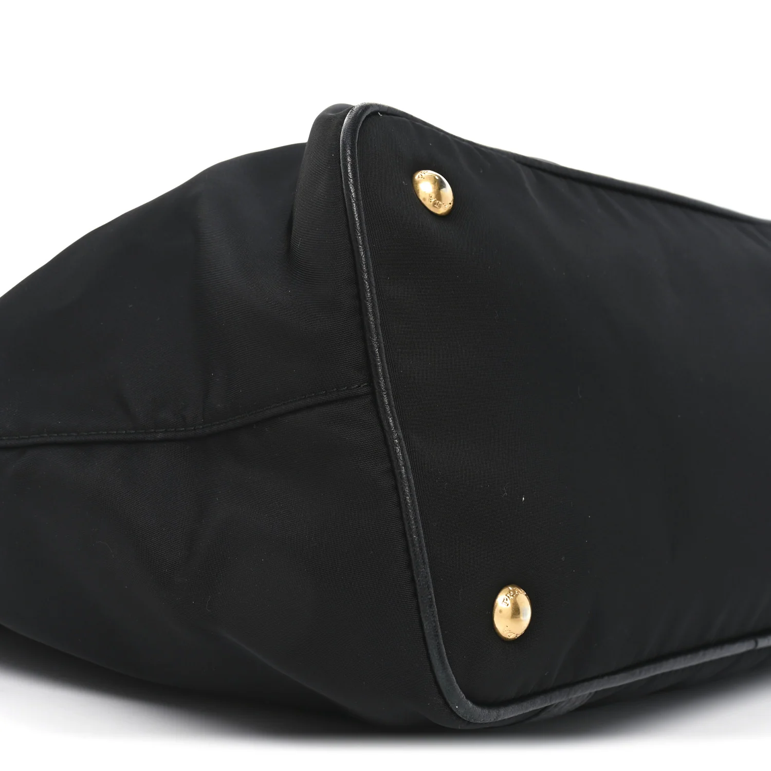 Tessuto Nylon Soft Calf Small Tote Black