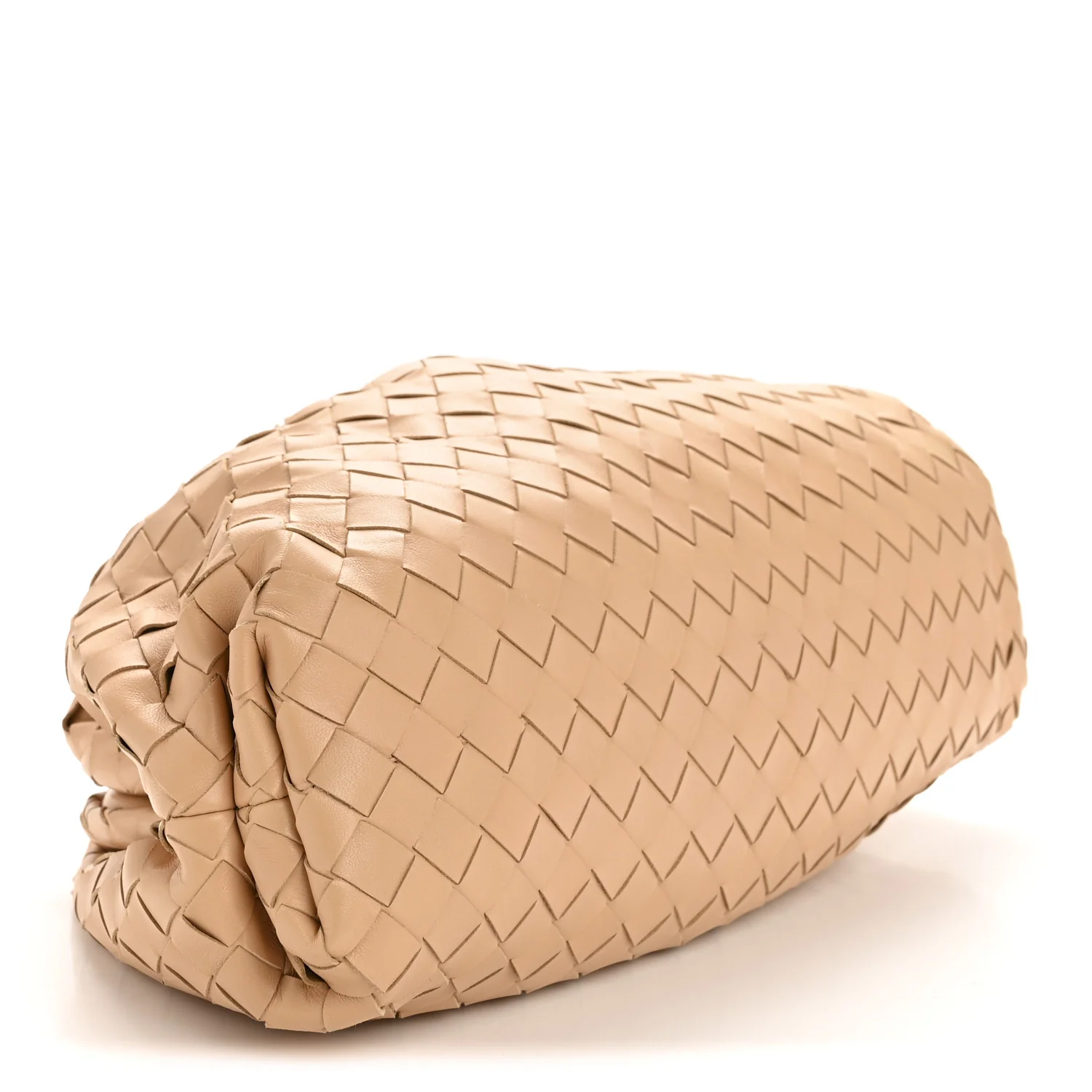 Nappa Maxi Intrecciato The Pouch Oversized Clutch Almond