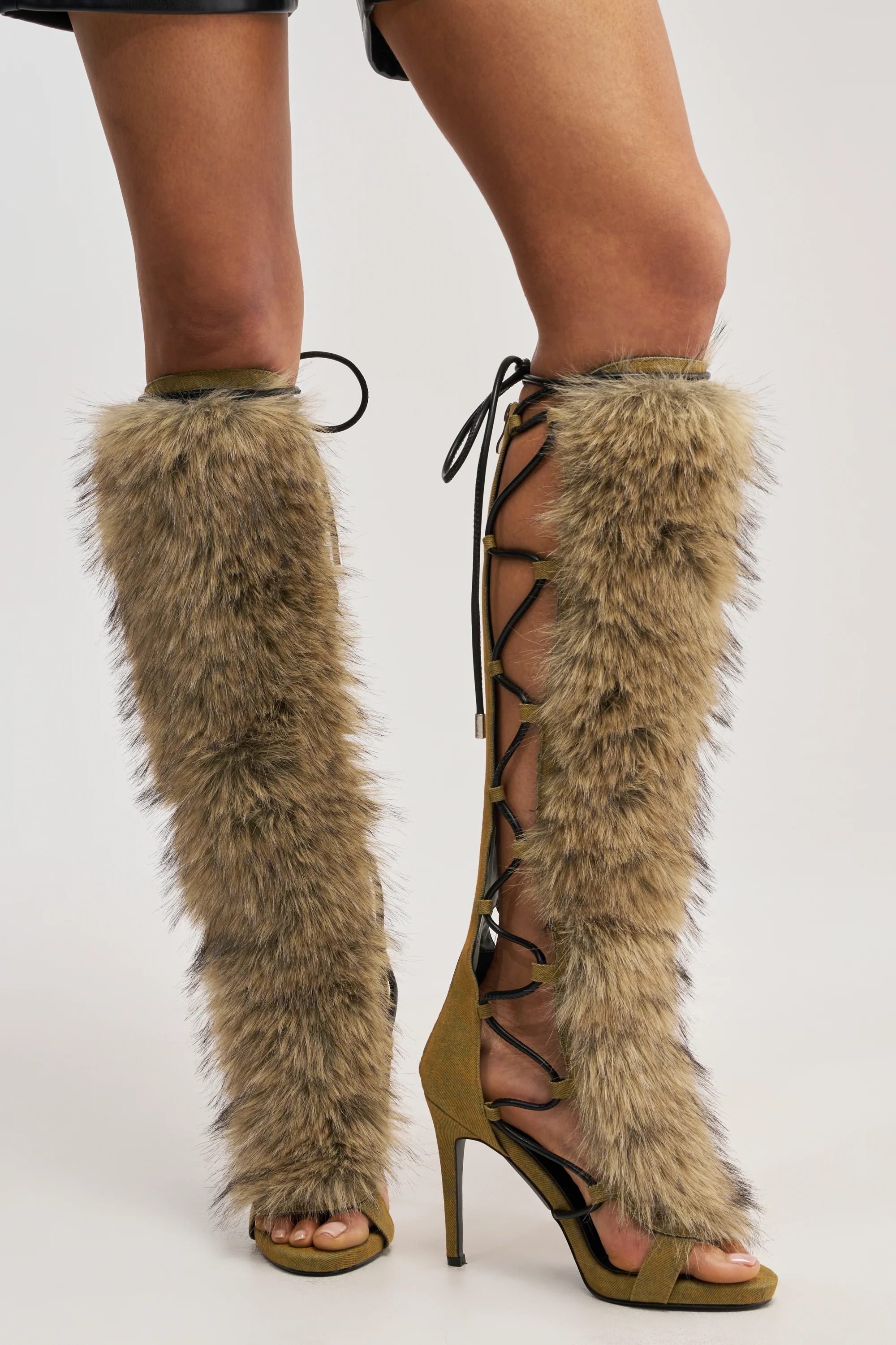 AZALEA WANG STAMOS DENIM MULTI STILETTO SANDAL - Akira Store
