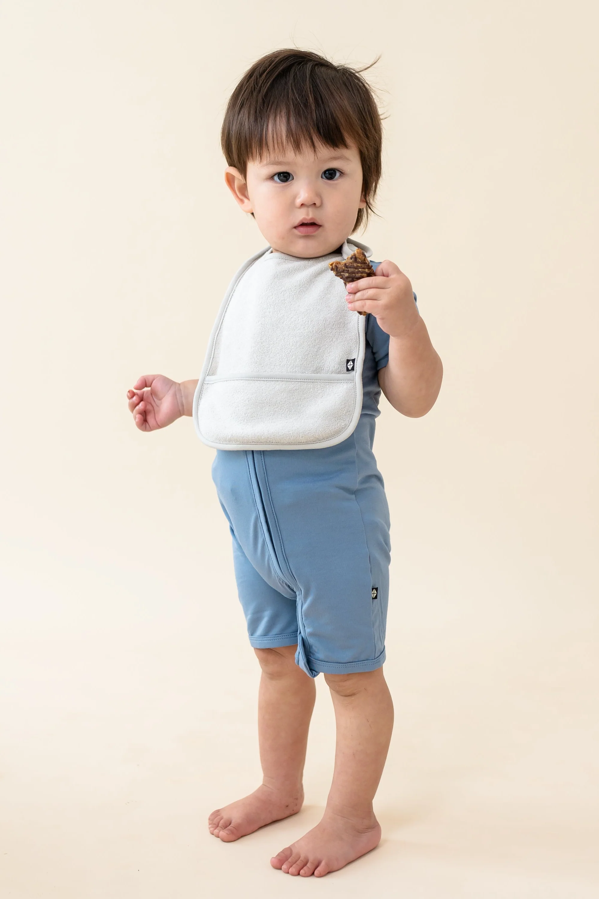 Terry Pocket Bib in Oat