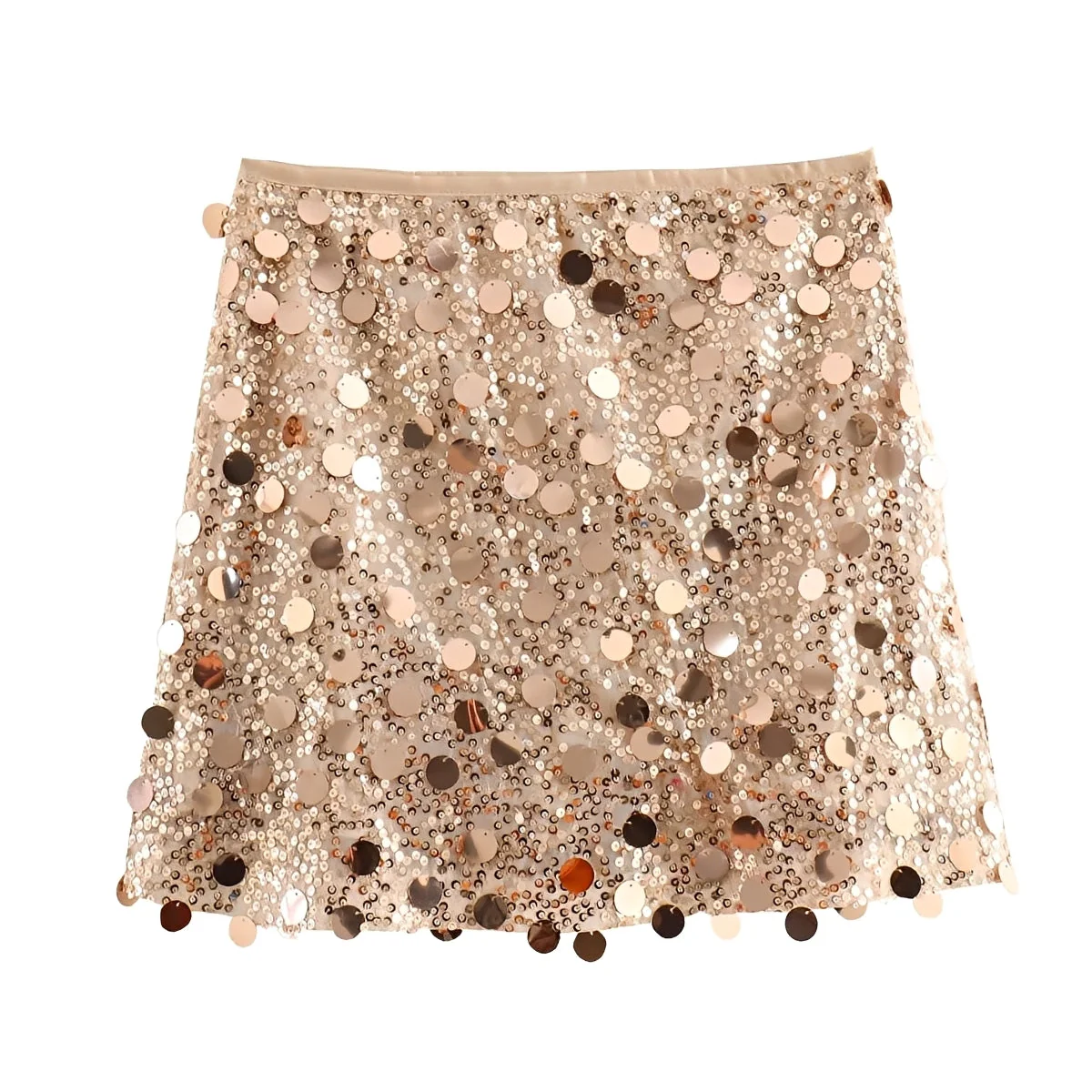 Abbey - Mini Jupe à Sequins Élégante