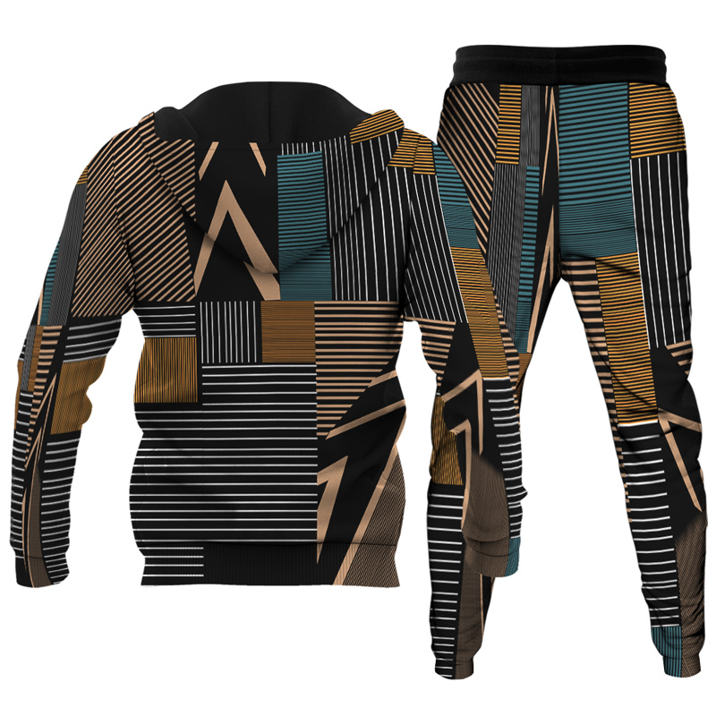 Ensemble de sweat à capuche imprimé personnalisé pour homme 011