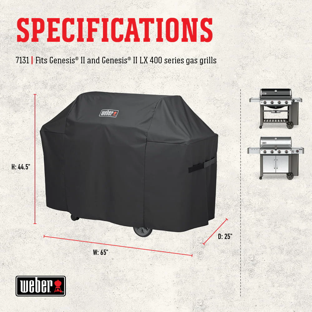 Weber Genesis II 400 Series Premium Gas Grill Cover Image 6