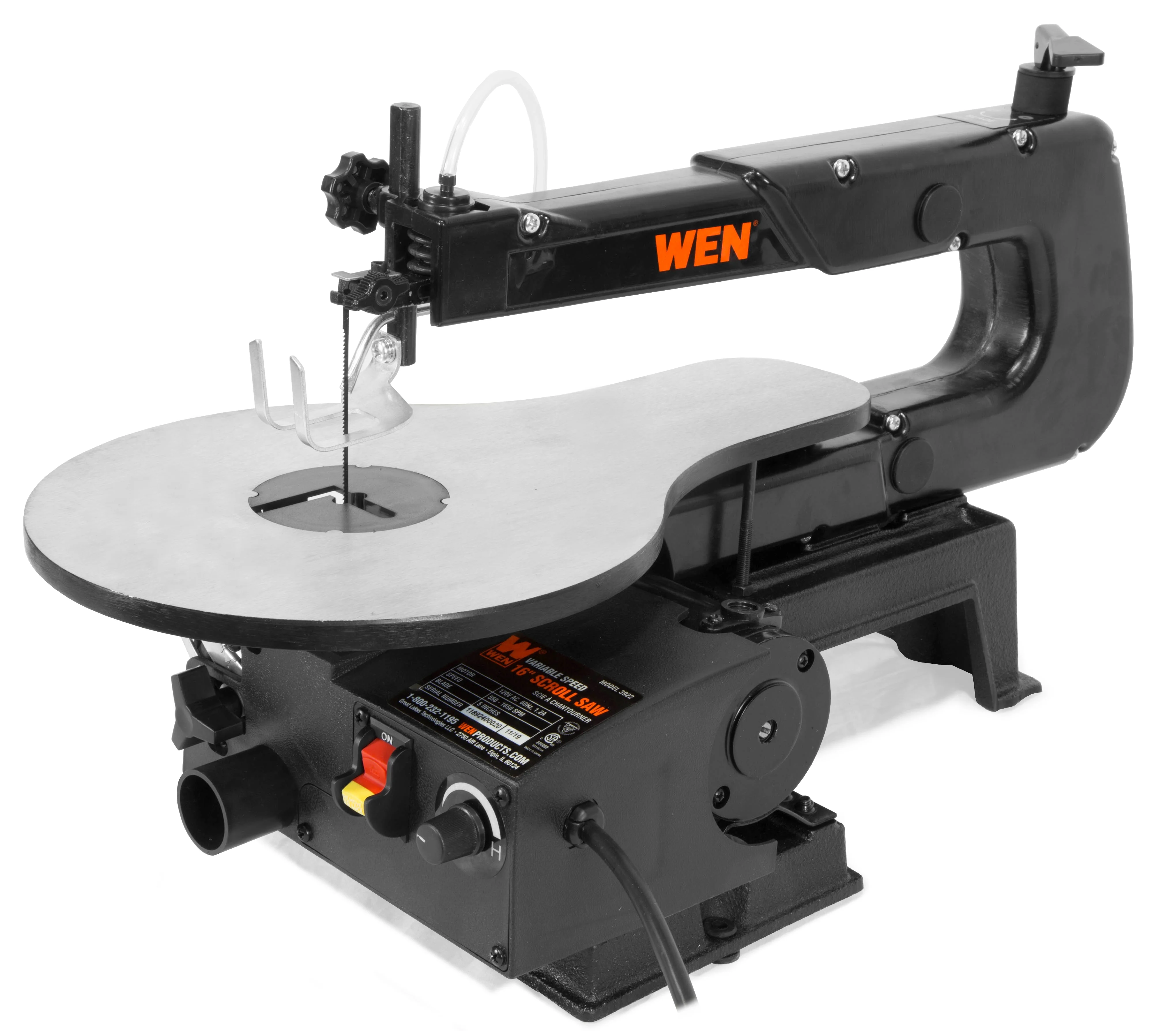 WEN 16 - Inch Variable Speed Scroll Saw with Easy - Access Blade Changes, 3922