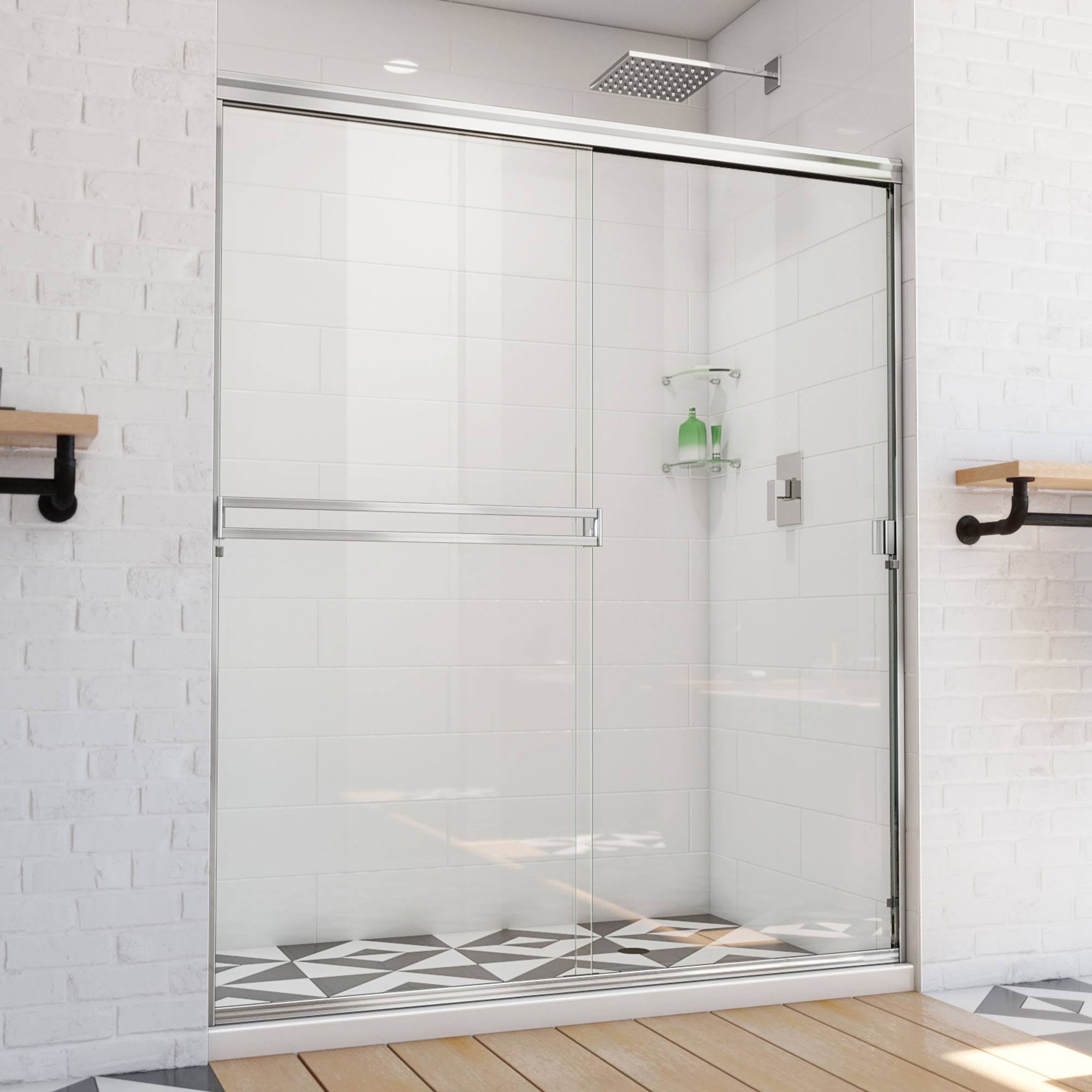 DreamLine SDAB60A700VXX06 Alliance Pro BG 56-60 inch W x 70 3/8 inch H Semi-Frameless Sliding Shower Door in Oil Rubbed Bronze-Instock