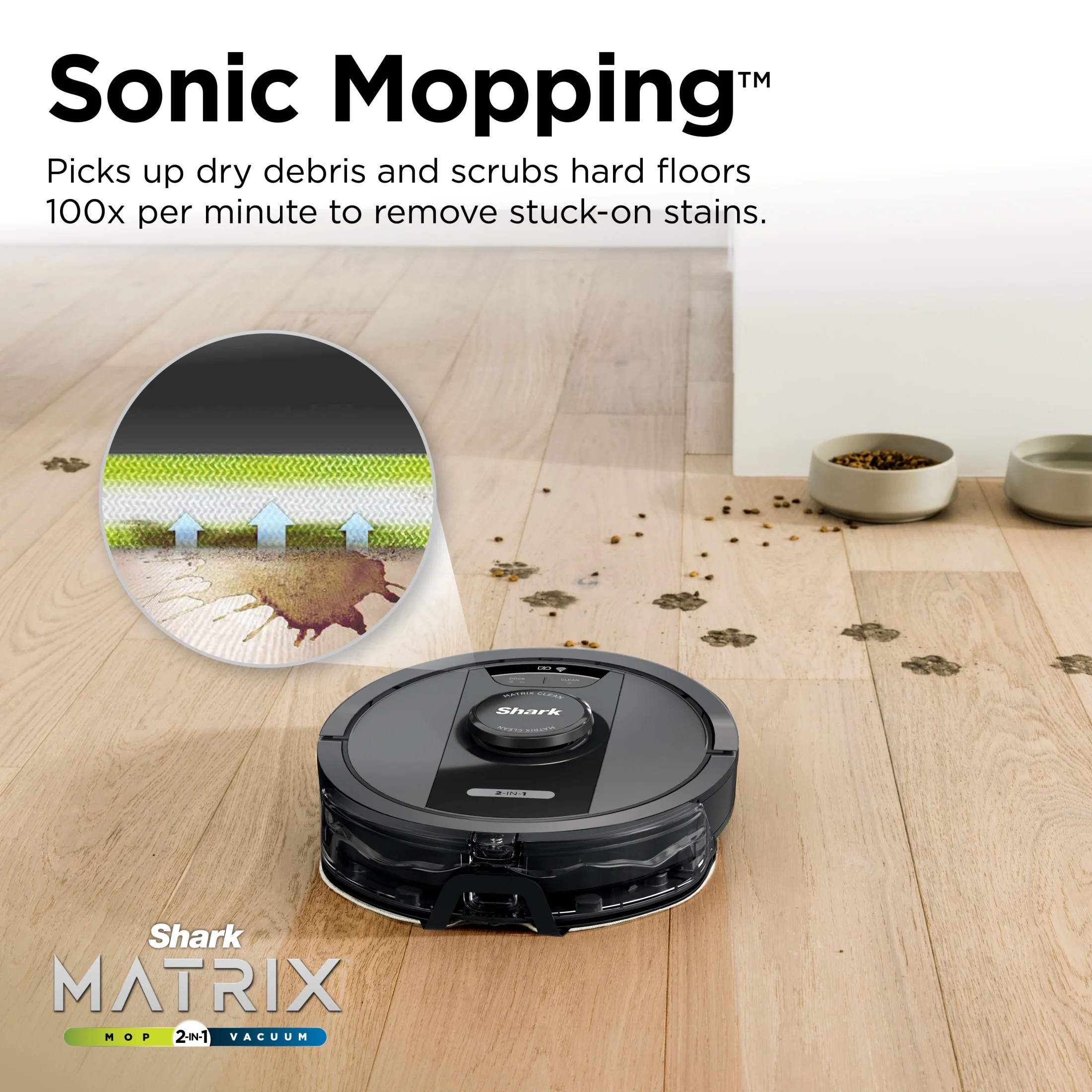 Matrix Robot Vacuum Mop, Auto Empty, Carpets and Hard Floors, 30-Day Capacity Base, Precision Home Mapping, Pet-Friendly, Wi-Fi, RV2400WS - Image 3
