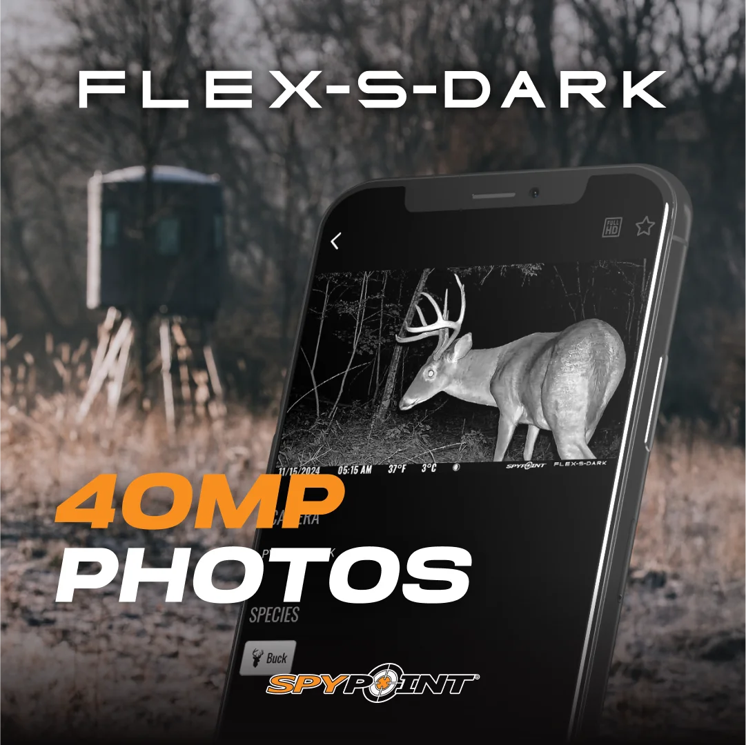 Flex-S Dark Solar Outdoor Cellular Trail Camera Integrated Solar Panel, No WiFi Needed, Night Vision Motion Activated, Dual-Sim LTE, 40MP Photos and 1080p w/Sound - Image 4
