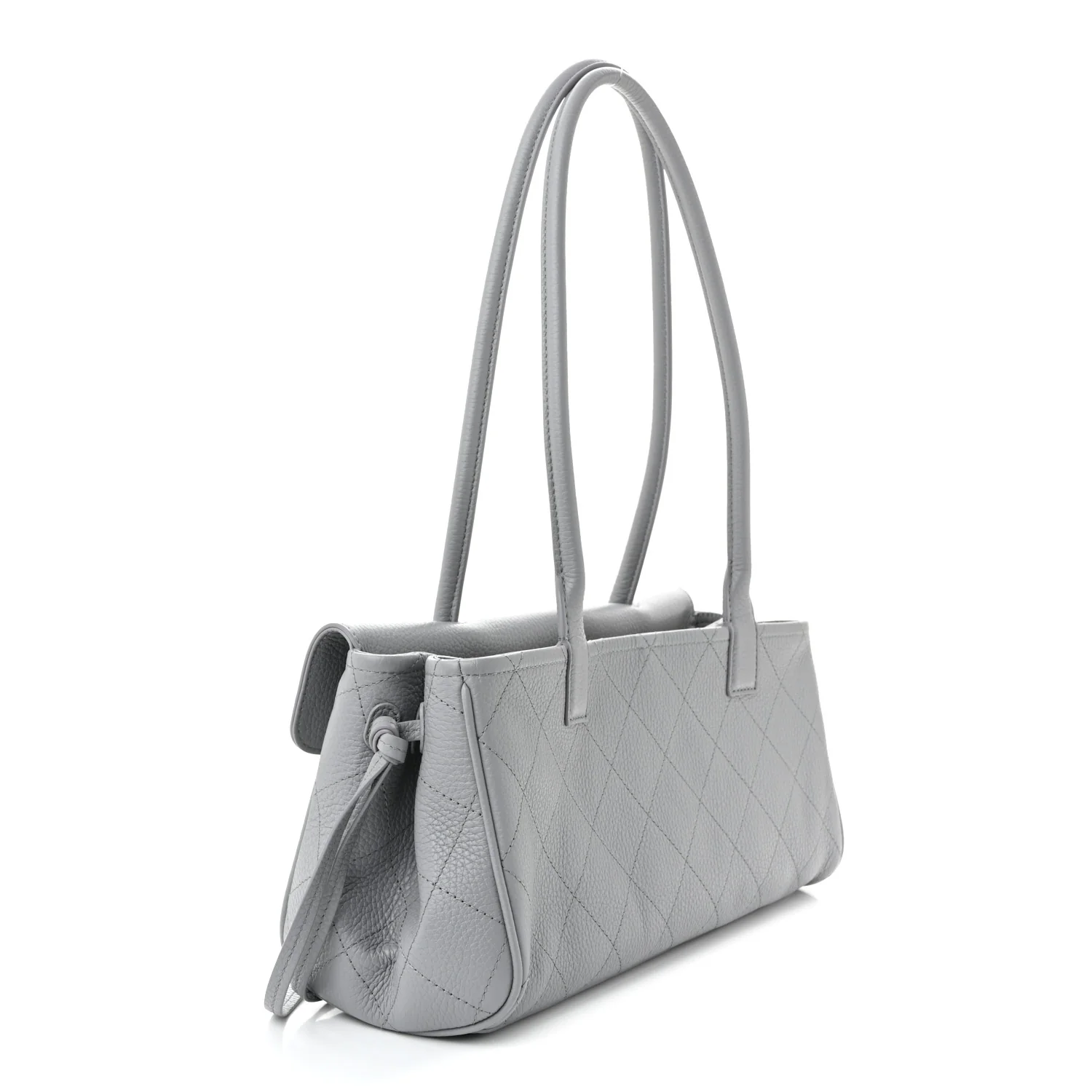 Grained Calfskin Urban Essentials Small Shopping Bag Grey