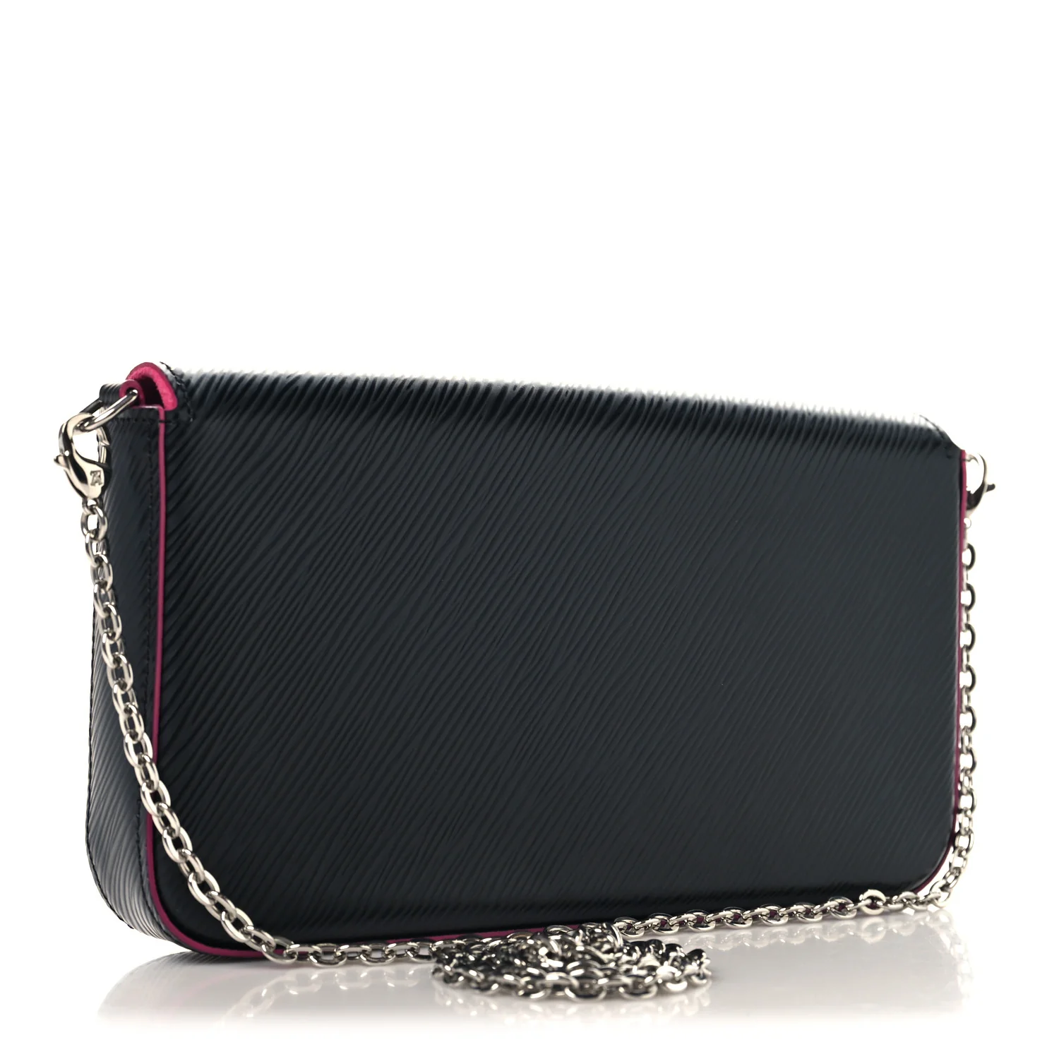 Epi Pochette Felicie Black Hot Pink