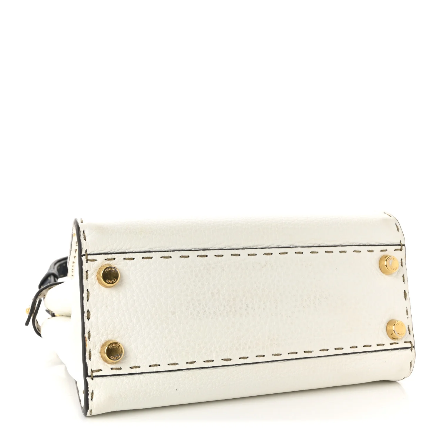 Cuoio Romano Selleria Tri-color Mini Peekaboo Iconic Satchel White Indaco Saddler