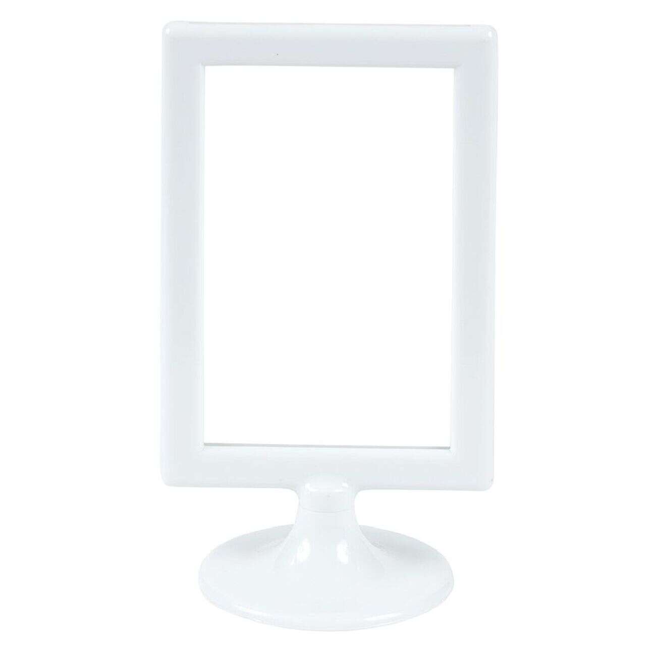 Cadre photo blanc double face 12xH21.5cm pour photo 10x15cm