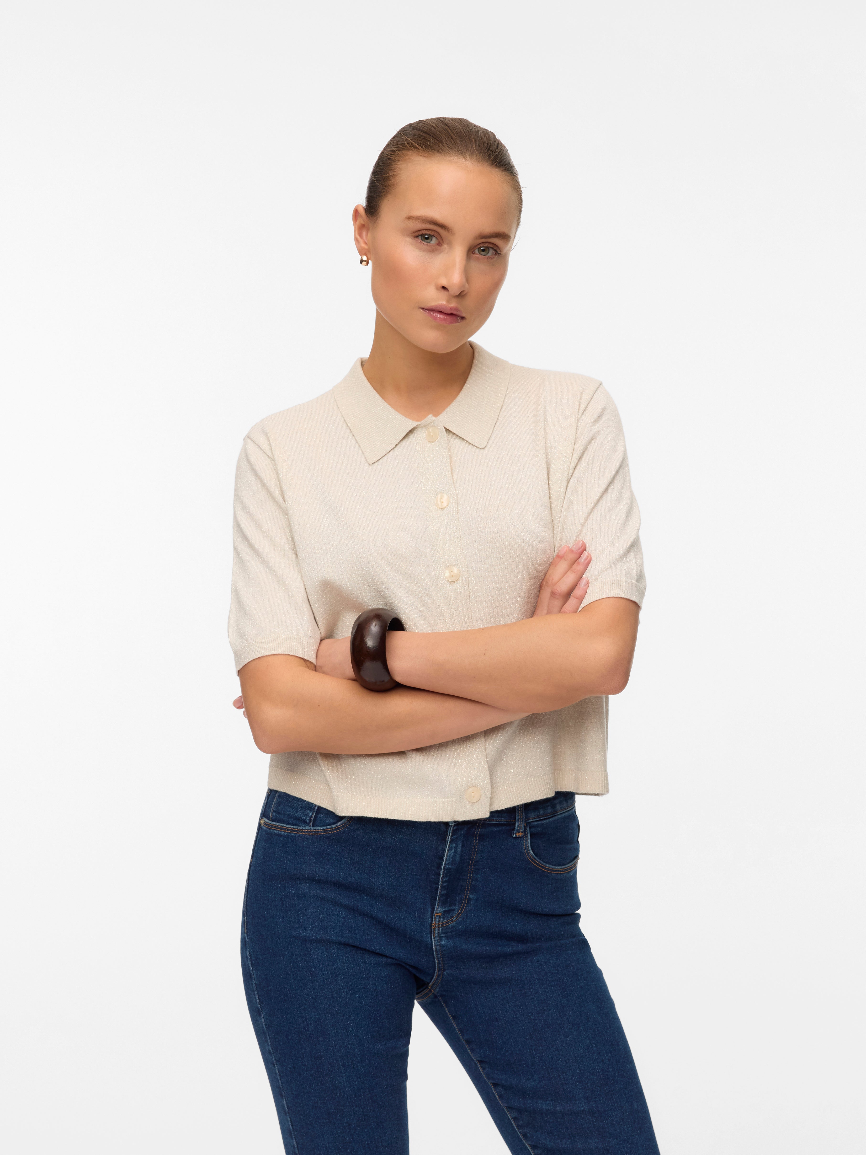 VERO MODA® VMHAPPYSHINE Knitted Polo-Shirt