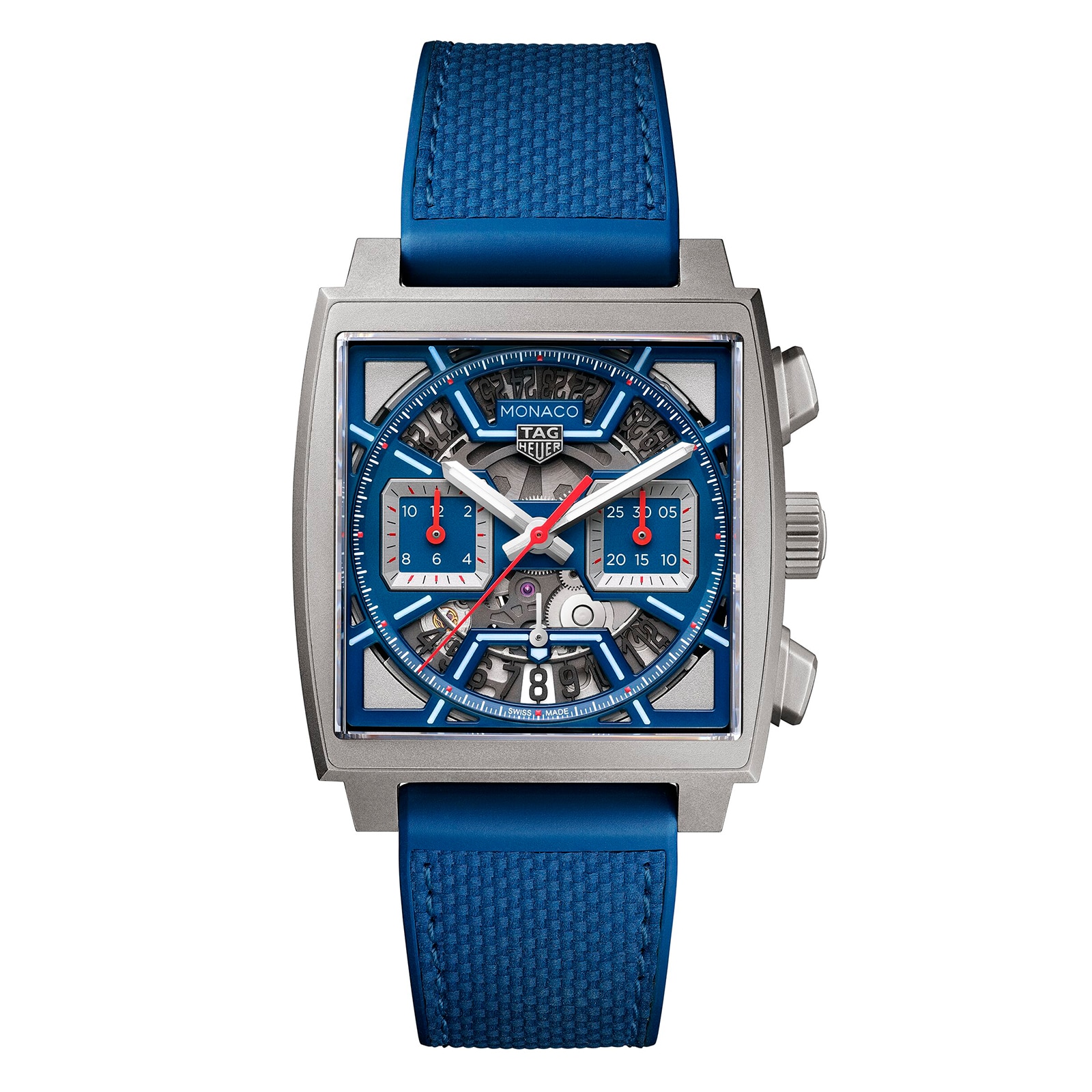 【Super Clone】TAG Heuer Monaco Chronograph 39mm Mens Watch Titanium Blue CBL2182.FT6235