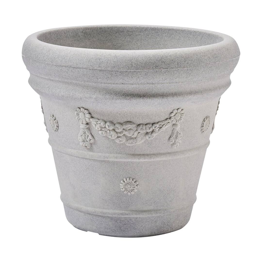 Sol 72 Outdoor Dekland Resin Pot Planter, Size: 11 inch H x 12.5 inch W x 12.5 inch D, Red