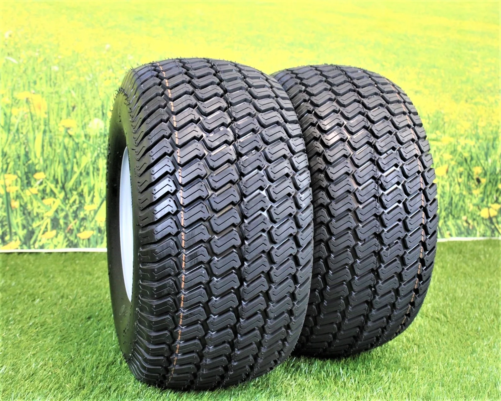 Tire and Wheel (Set of 2) 20x10 00 8 Tires Wheels 4 Ply for Lawn Garden Mower Turf Tires Image 3