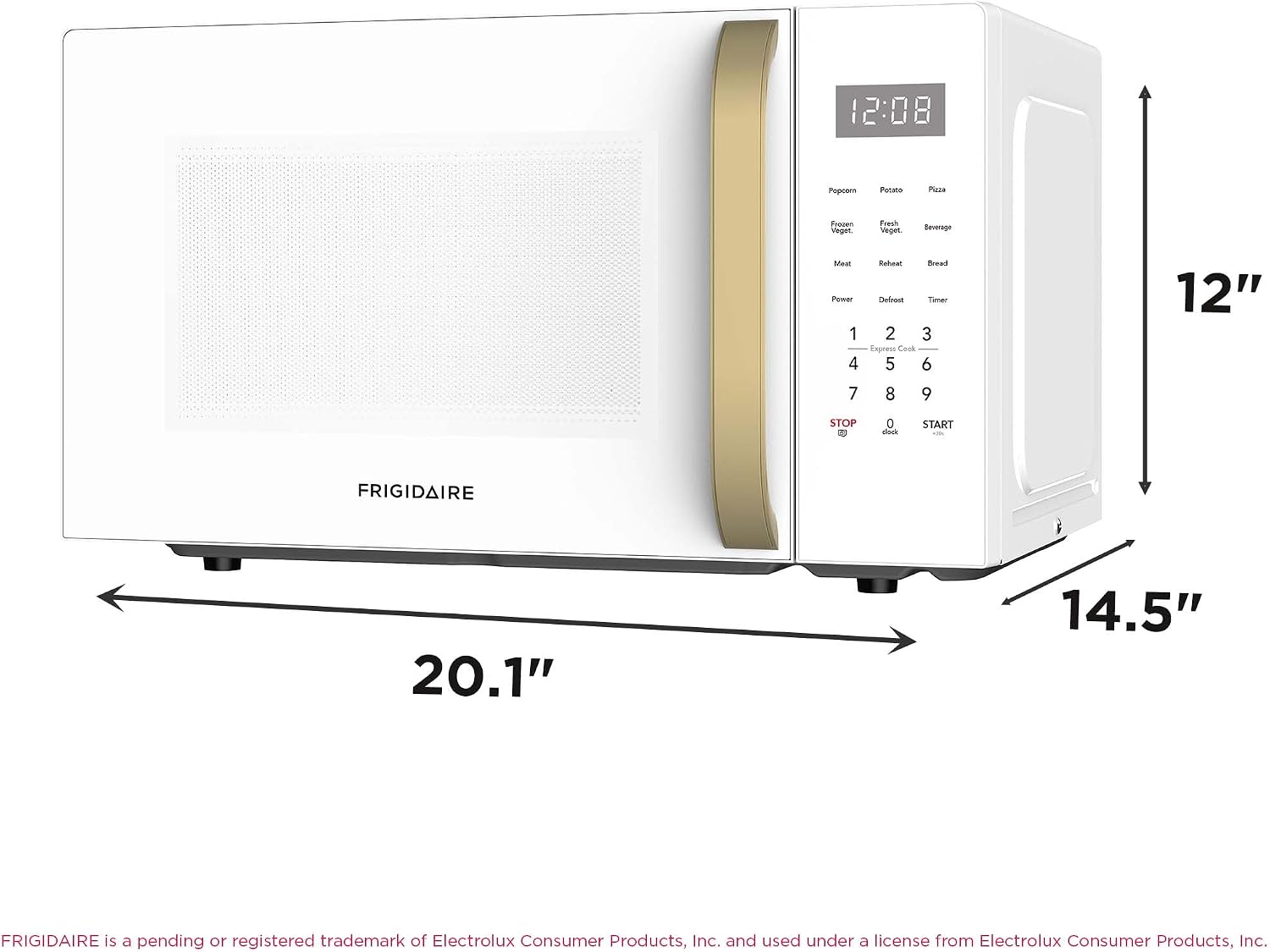 FRIGIDAIRE 1.05 cuft. Retro Microwave, WhiteGold