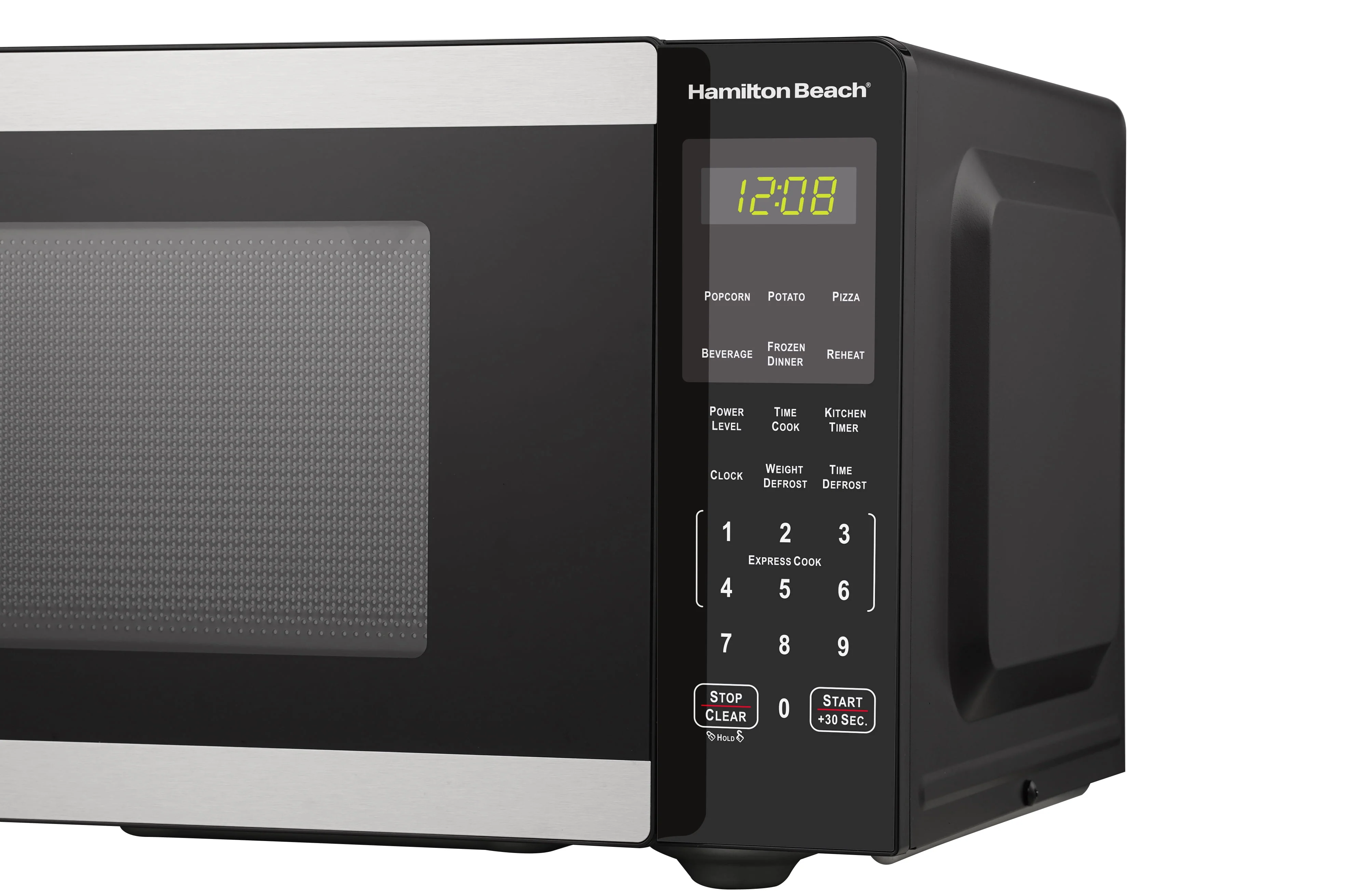 Hamilton Beach 0.9 cu ft Countertop Microwave Oven, 900 Watts, Stainless Steel, New