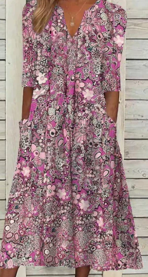OLIVIA | ROBE ÉLÉGANTE AVEC DÉCOLLETÉ EN V
