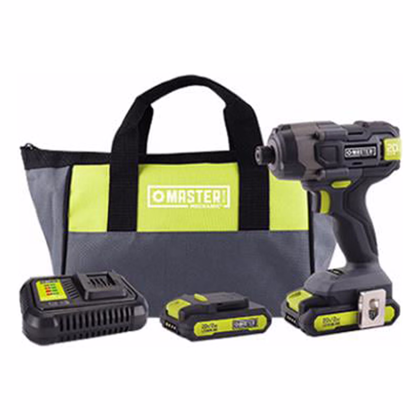 Master Mechanic ML-IS41GD-200 20-Volt Compact Cordless Impact Drill Kit, (2) Batteries - Quantity 4