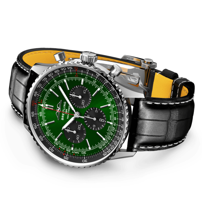 [Super Clone]Breitling AB0137241L1P1 Navitimer B01 Green Dial - Νew