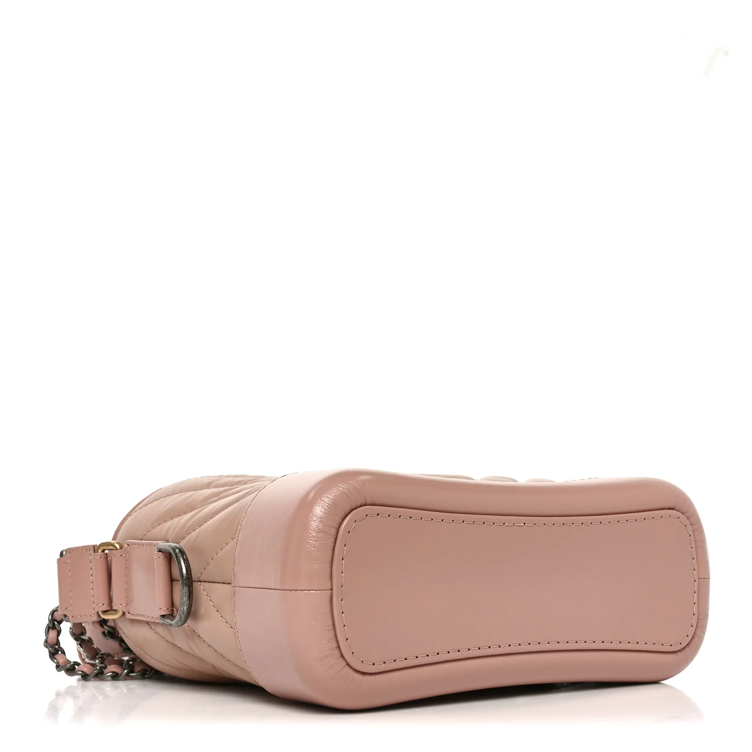 Aged Calfskin Chevron Quilted Small Gabrielle Hobo Pink