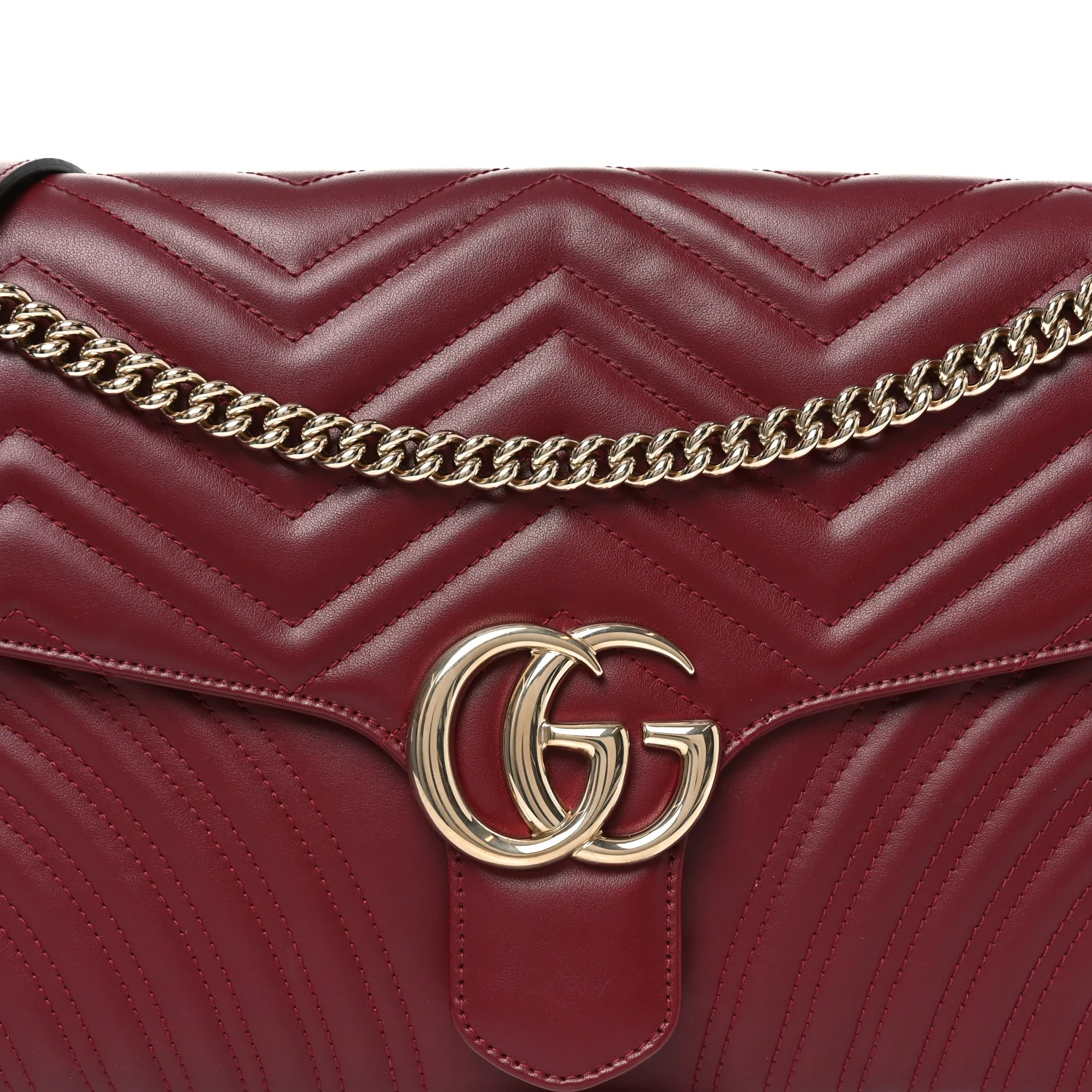 Calfskin Matelasse Large Horizontal GG Marmont Shoulder Bag Black