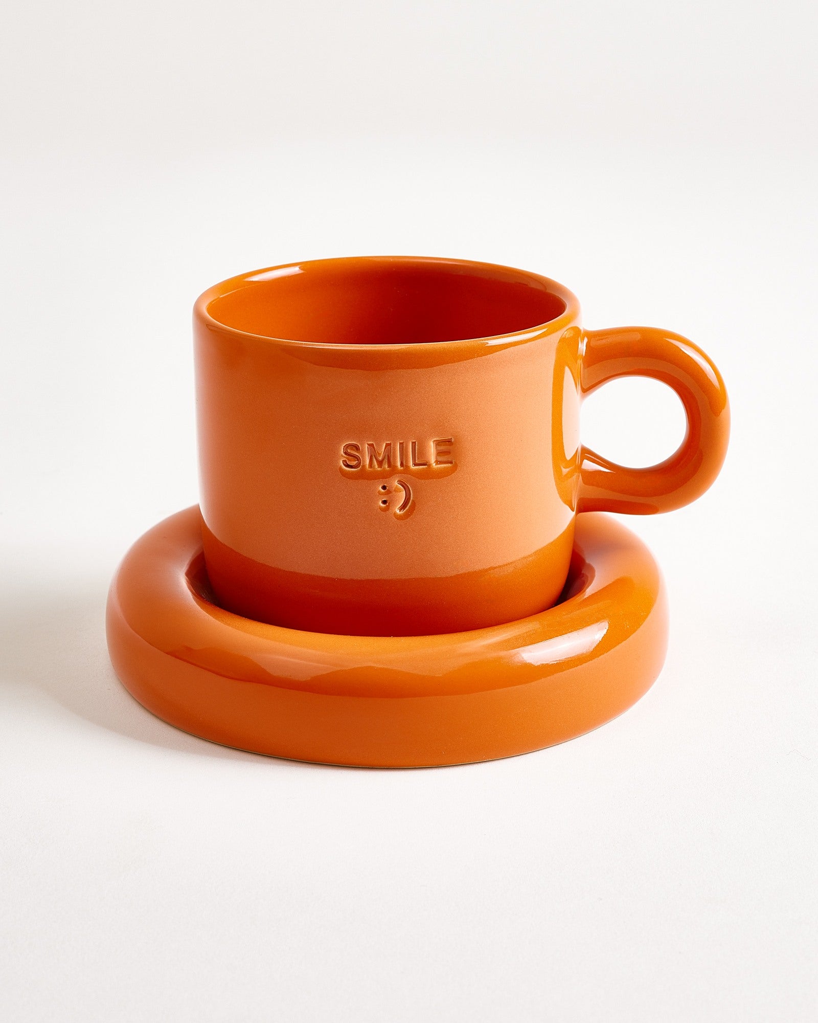 SEIA - MUG & SAUCER SMILE ORANGE