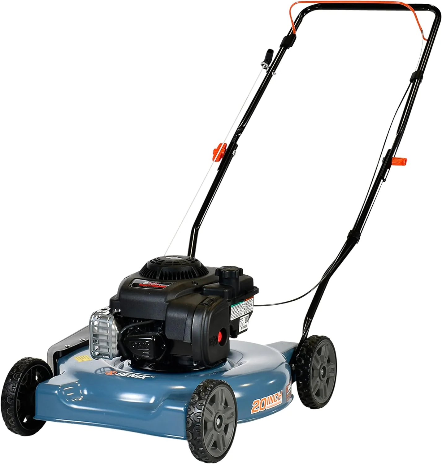 Tondeuse à gazon à essence, 50 cm (20 pouces), moteur Briggs & Stratton 4 temps de 125 cm³, tondeuse à pousser