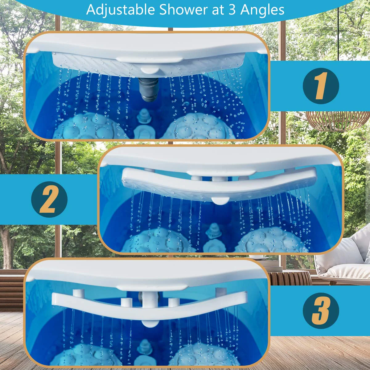 Giantex Foot Spa Bath Massager with Heat. Adjustable Water Shower