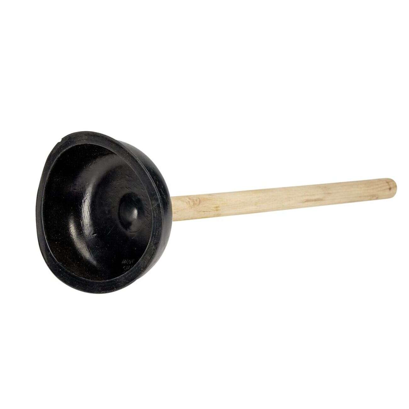 Ventouse caoutchouc avec manche bois Ø14xH40cm