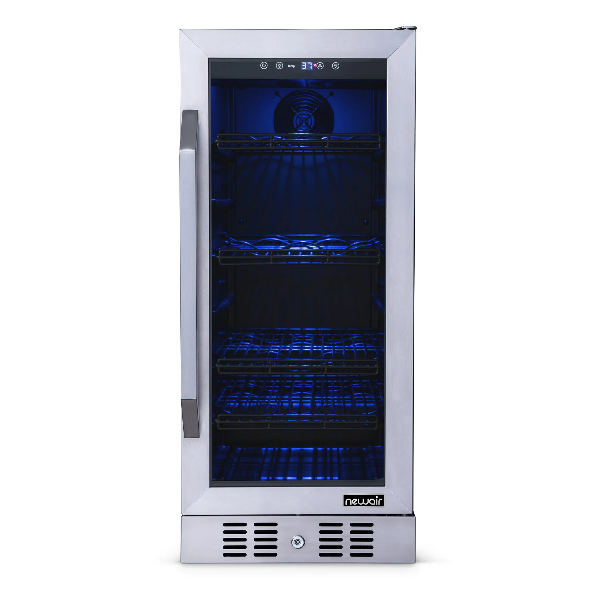Newair 80-Can, 33-Bottle Built-in Stainless Steel Beverage Fridge - 15