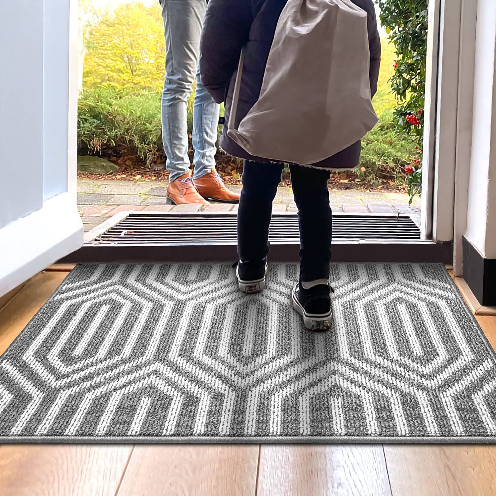 DEXI Indoor Door Mat Durable Front Door Mats for Entryway, Non Slip Absorbent Resist Dirt Entry Rug, 20