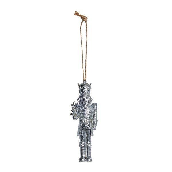 Nuttia ornament nøtteknekker 10 cm sølv